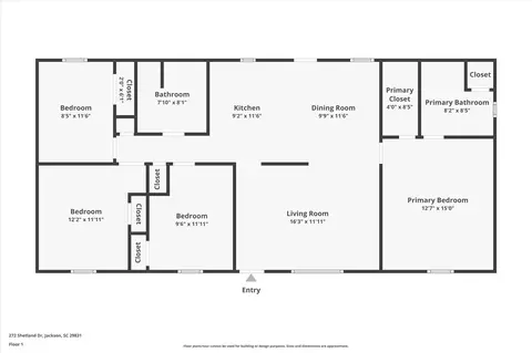 Floorplan - 272 Shetland Dr, Jackson, SC 29831 photo 1 of 1
