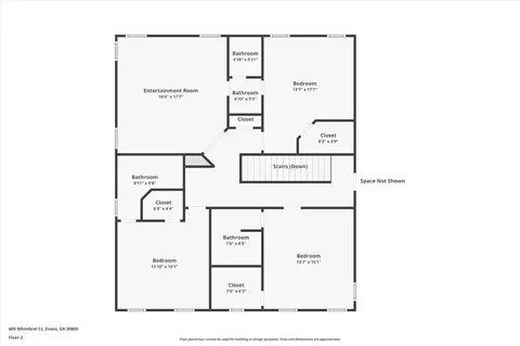 Floorplan - 605 Whimbrel Ct, Evans, GA 30809 photo 3 of 3