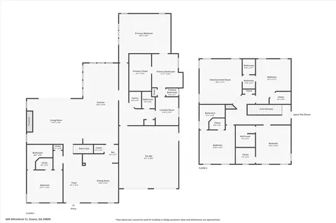 Floorplan - 605 Whimbrel Ct, Evans, GA 30809 photo 1 of 3