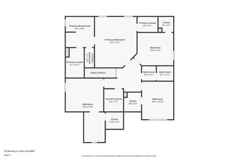 Floorplan - 705 Bunting Ln, Evans, GA 30809 photo 2 of 2
