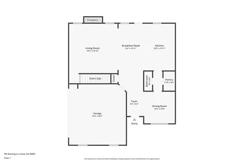 Floorplan - 705 Bunting Ln, Evans, GA 30809 photo 1 of 2