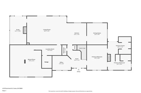 Floorplan - 4142 Rivermont Dr, Evans, GA 30809 photo 1 of 2
