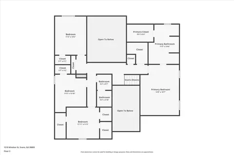 Floorplan - 1210 Windsor St, Evans, GA 30809 photo 2 of 2