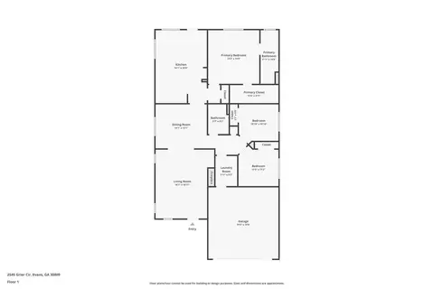 Floorplan - 2545 Grier Cir, Evans, GA 30809 photo 2 of 2