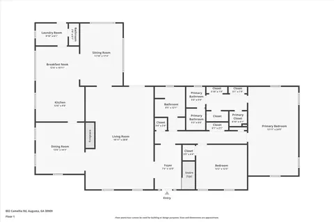 Floorplan - 802 Camellia Rd, Augusta, GA 30909 photo 2 of 3