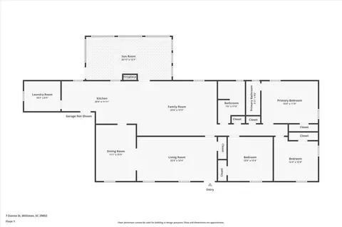 Floorplan - 7 Donna St, Williston, SC 29853 photo 2 of 2