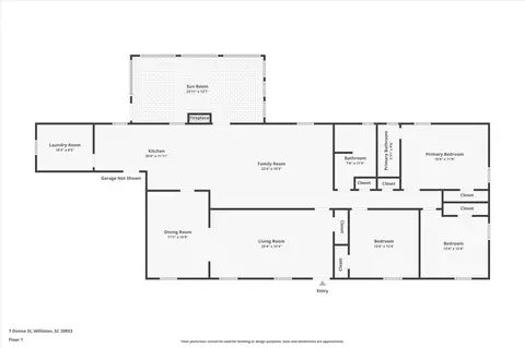 Floorplan - 7 Donna St, Williston, SC 29853 photo 1 of 2