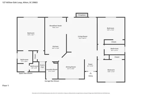Floorplan - 127 Willow Oak Loop, Aiken, SC 29803 photo 2 of 2