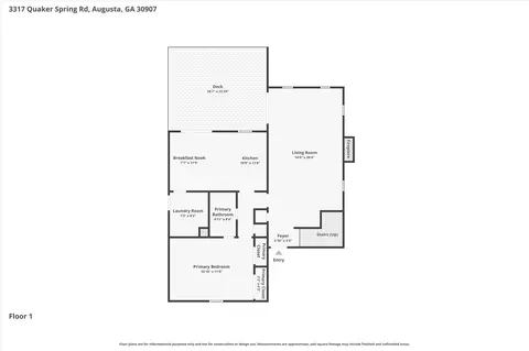 Floorplan - 3317 Quaker Springs Rd, Augusta, GA 30907 photo 2 of 3