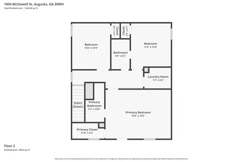 Floorplan - 1904 Mcdowell St, Augusta, GA 30904 photo 3 of 3