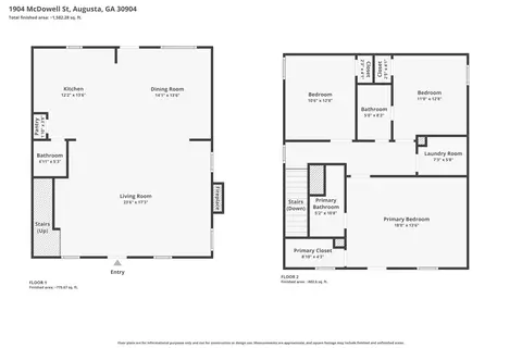 Floorplan - 1904 Mcdowell St, Augusta, GA 30904 photo 1 of 3