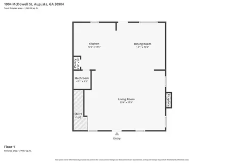 Floorplan - 1904 Mcdowell St, Augusta, GA 30904 photo 2 of 3