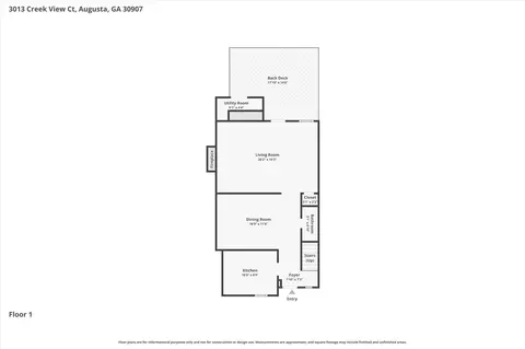 Floorplan - 3013 Creek View Ct, Augusta, GA 30907 photo 1 of 3