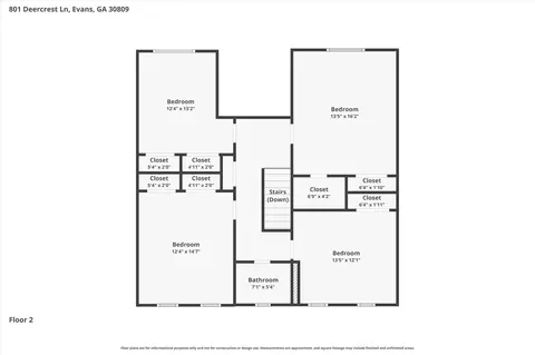 Floorplan - 801 Deercrest Ln, Evans, GA 30809 photo 6 of 6