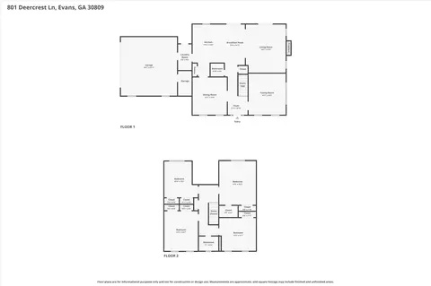 Floorplan - 801 Deercrest Ln, Evans, GA 30809 photo 1 of 6
