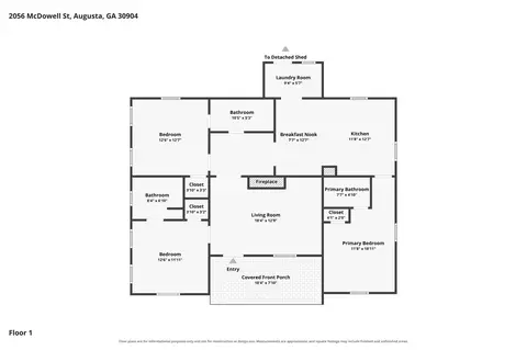 Floorplan - 2056 Mcdowell St, Augusta, GA 30904 photo 1 of 3