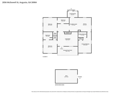Floorplan - 2056 Mcdowell St, Augusta, GA 30904 photo 3 of 3