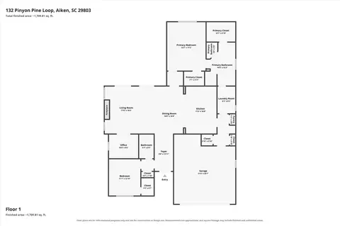 Floorplan - 132 Pinyon Pine Loop, Aiken, SC 29803 photo 1 of 1