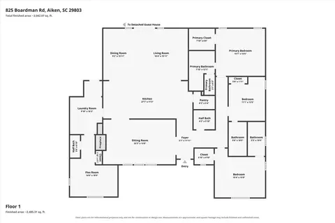 Floorplan - 825 Boardman Rd, Aiken, SC 29803 photo 2 of 3