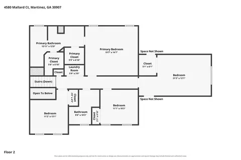 Floorplan - 4580 Mallard Ct, Martinez, GA 30907 photo 2 of 3