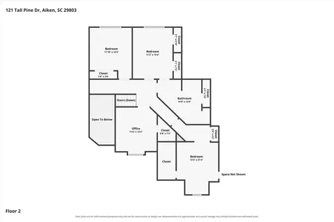 Floorplan - 121 Tall Pine Dr, Aiken, SC 29803 photo 3 of 6