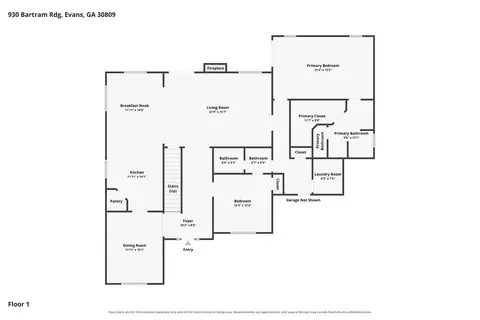 Floorplan - 930 Bartram Rdg, Evans, GA 30809 photo 4 of 6
