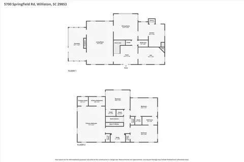 Floorplan - 5700 Springfield Rd, Williston, SC 29853 photo 1 of 3