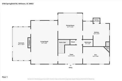 Floorplan - 5700 Springfield Rd, Williston, SC 29853 photo 2 of 3