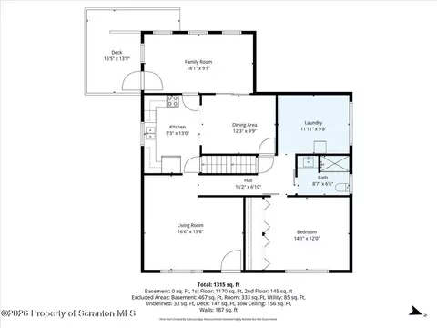 Floorplan - 101 Stone St, Moosic, PA 18507 photo 1 of 3