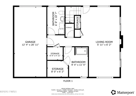 Floorplan - 187 Skyview Rd, Dingmans Ferry, PA 18328 photo 2 of 4