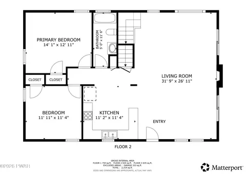 Floorplan - 187 Skyview Rd, Dingmans Ferry, PA 18328 photo 3 of 4