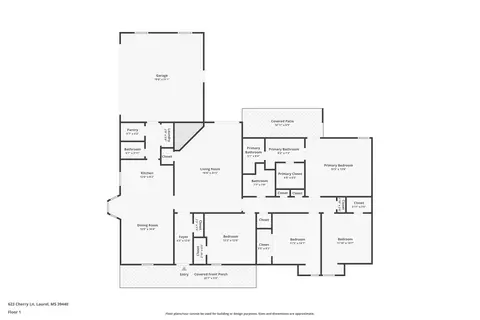 Floorplan - 623 Cherry Ln, Laurel, MS 39440 photo 1 of 1
