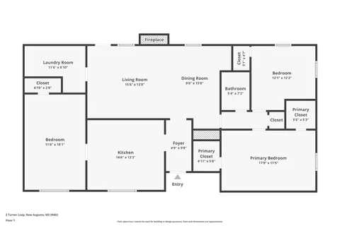 Floorplan - 2 Turner Loop, New Augusta, MS 39462 photo 1 of 1