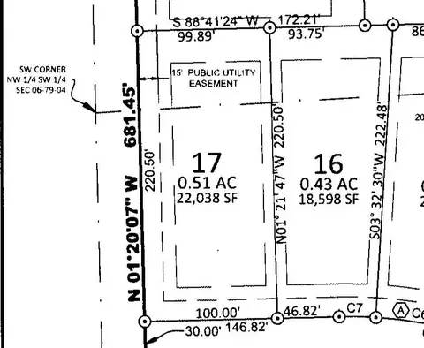 lot17 Meadows Subdivision Part 6, Westbranch, IA 52358