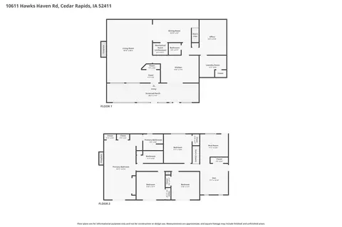 Floorplan - 10611 Hawks Haven Rd, Cedar Rapids, IA 52411 photo 1 of 3