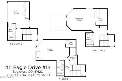 Floorplan - 411 Eagle #14, Eagle-vail, CO 81620 photo 1 of 1