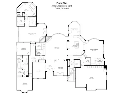 Floorplan - 3386 E Via Monte Verdi Ave, Clovis, CA 93619 photo 1 of 1