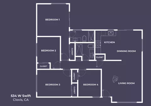 Floorplan - 534 W Swift Ave, Clovis, CA 93612 photo 1 of 1