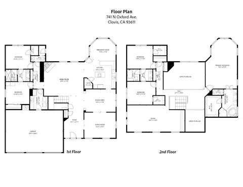 Floorplan - 741 N Oxford Ave, Clovis, CA 93611 photo 1 of 1