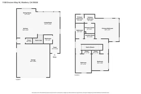 Floorplan - 1108 W Encore Way W, Madera, CA 93636 photo 1 of 1