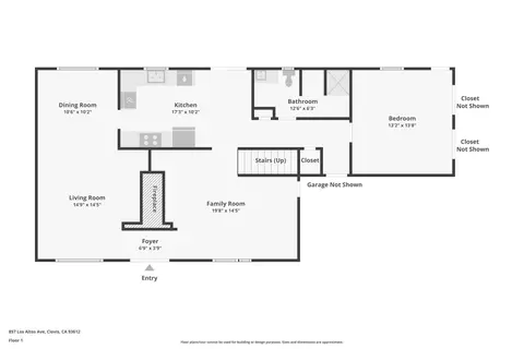 Floorplan - 857 Los Altos Ave, Clovis, CA 93612 photo 2 of 3