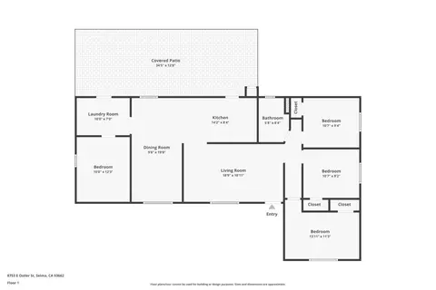 Floorplan - 8753 E Ostler St, Selma, CA 93662 photo 1 of 1