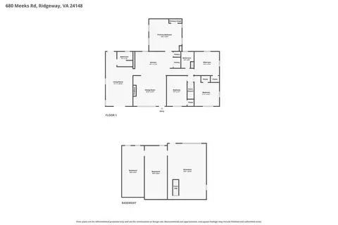 Floorplan - 680 Meeks Rd, Ridgeway, VA 24148 photo 2 of 3