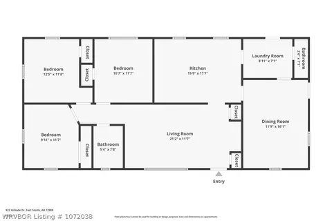 Floorplan - 922 Hillside Dr, Fort Smith, AR 72908 photo 1 of 1