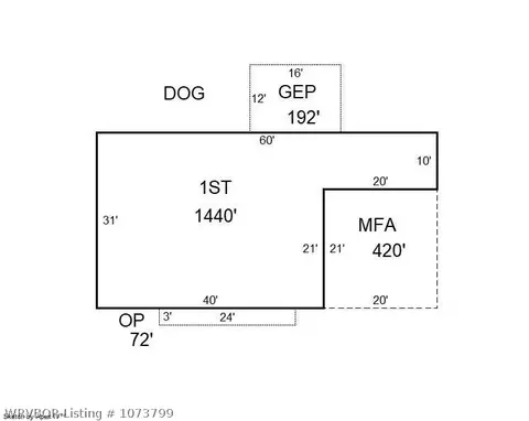 Floorplan - 2405 Pine Ln, Barling, AR 72923 photo 1 of 1