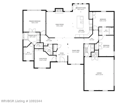 Floorplan - 513 Stone Mountain Loop, Alma, AR 72921 photo 2 of 2