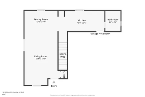 Floorplan - 16810 Winchell Dr, Redding, CA 96003 photo 2 of 3
