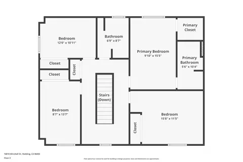Floorplan - 16810 Winchell Dr, Redding, CA 96003 photo 3 of 3
