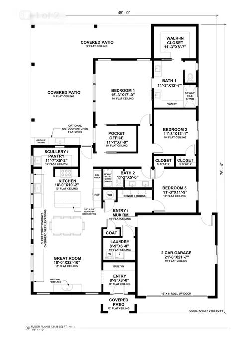 Floorplan - 490 Turquoise Ct, Redding, CA 96003 photo 1 of 2