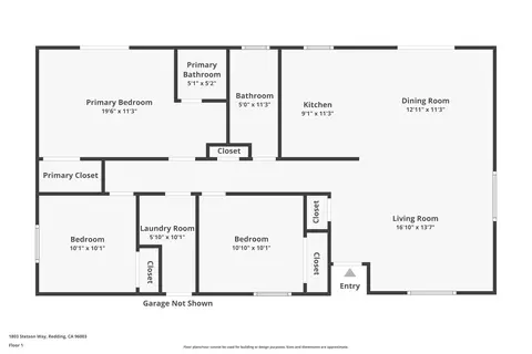 Floorplan - 1803 Stetson Way, Redding, CA 96003 photo 1 of 1